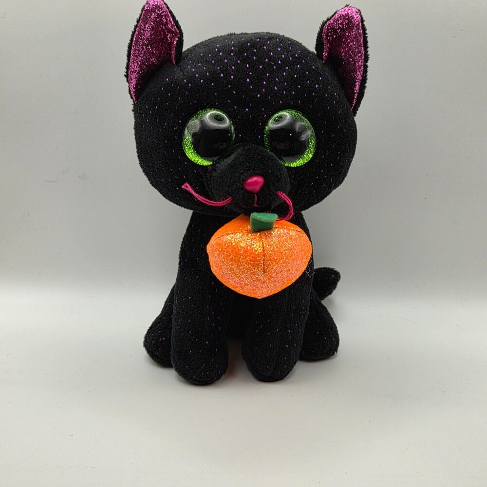TY Beanie Boo Potion Black Cat Halloween Plush 2018 Retired